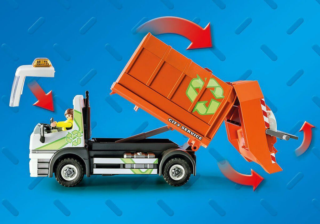 Playmobil 70200 City Life Vehicle World Recycling Truck with Flashing Lights - TOYBOX Toy Shop