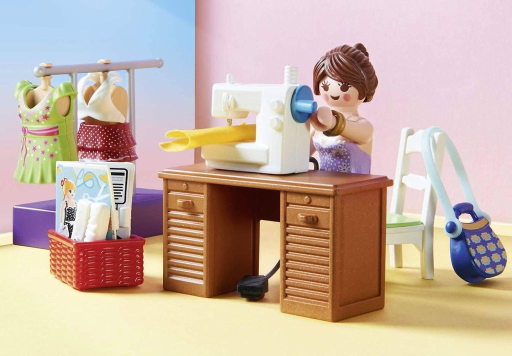 PLAYMOBIL 70208 Bedroom with Sewing Corner Furniture Pack - TOYBOX Toy Shop