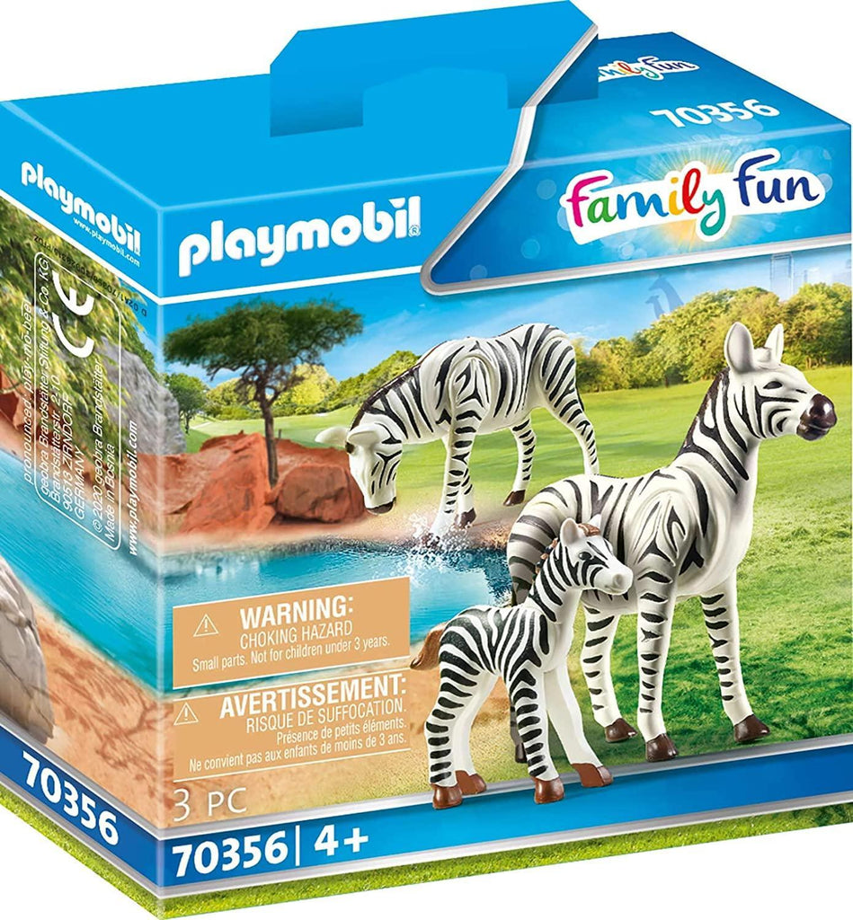 PLAYMOBIL 70356 Family Fun Two Zebras with their Foal - TOYBOX Toy Shop