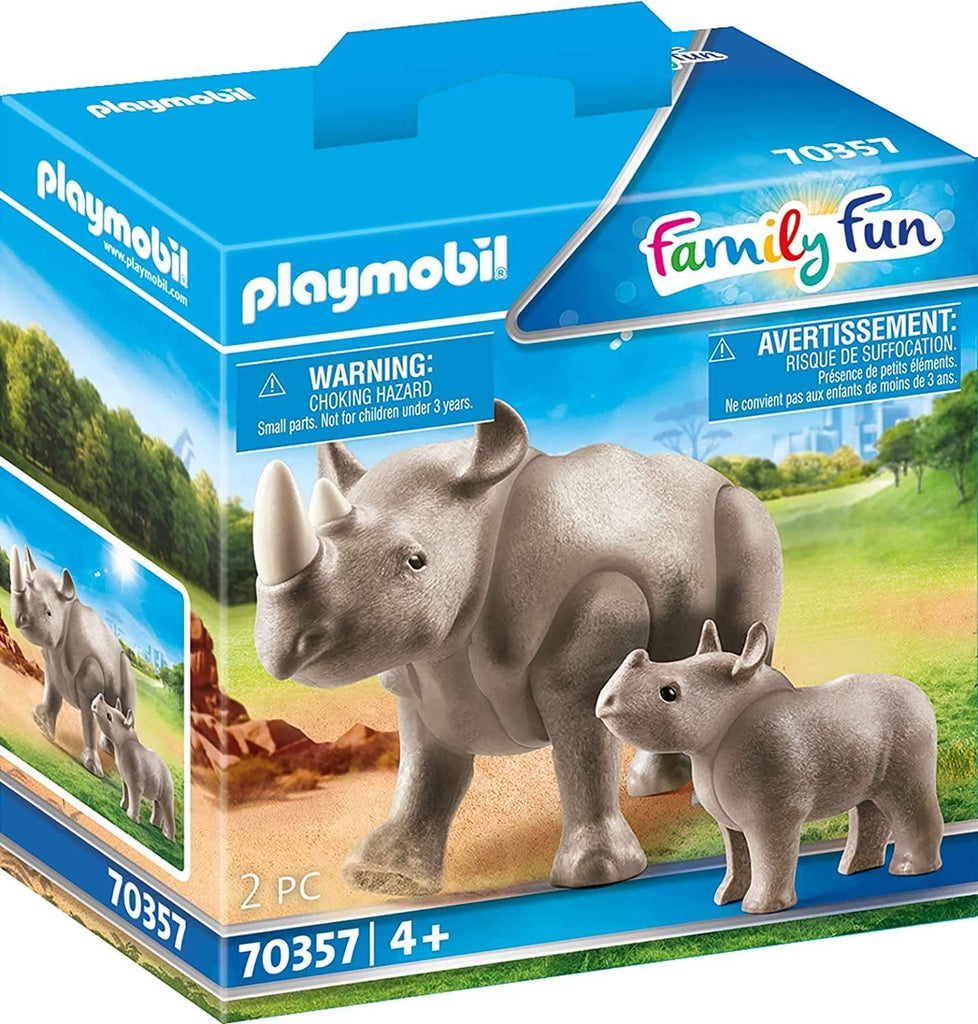 PLAYMOBIL 70357 Family Fun Rhino with its Cub - TOYBOX Toy Shop