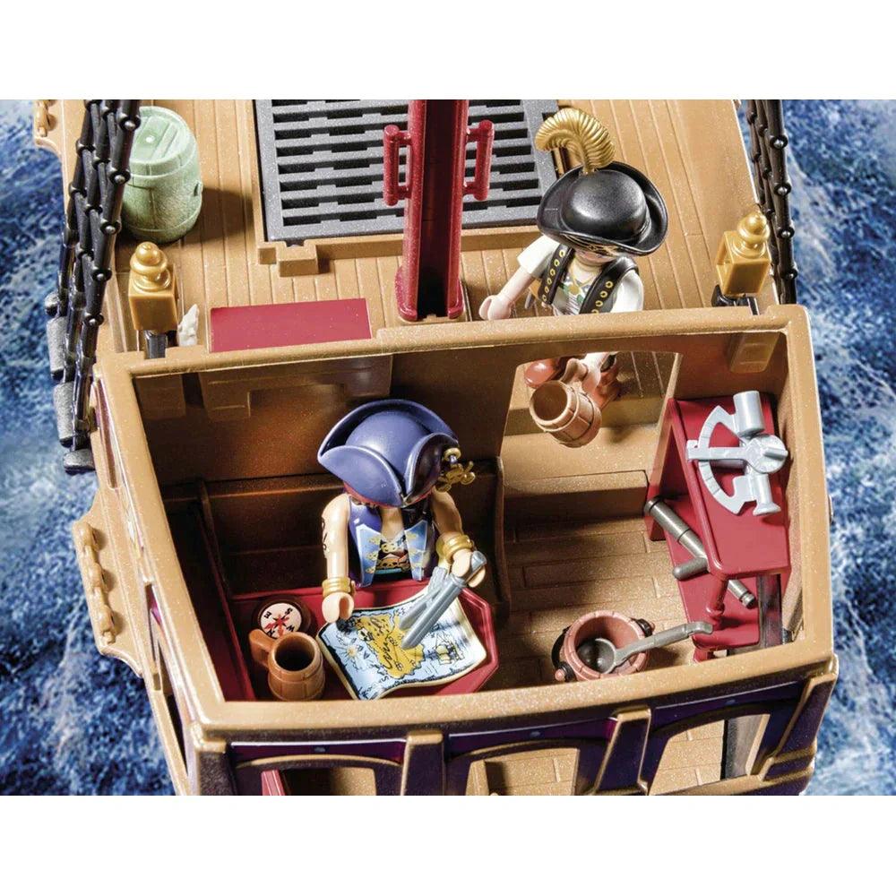 PLAYMOBIL 70411 Pirates Large Floating Pirate Ship with Cannon - TOYBOX Toy Shop