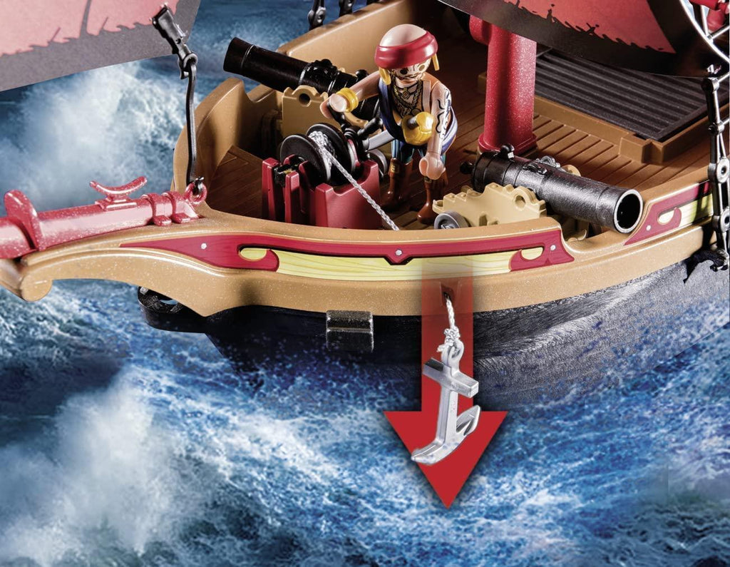 PLAYMOBIL 70411 Pirates Large Floating Pirate Ship with Cannon - TOYBOX Toy Shop