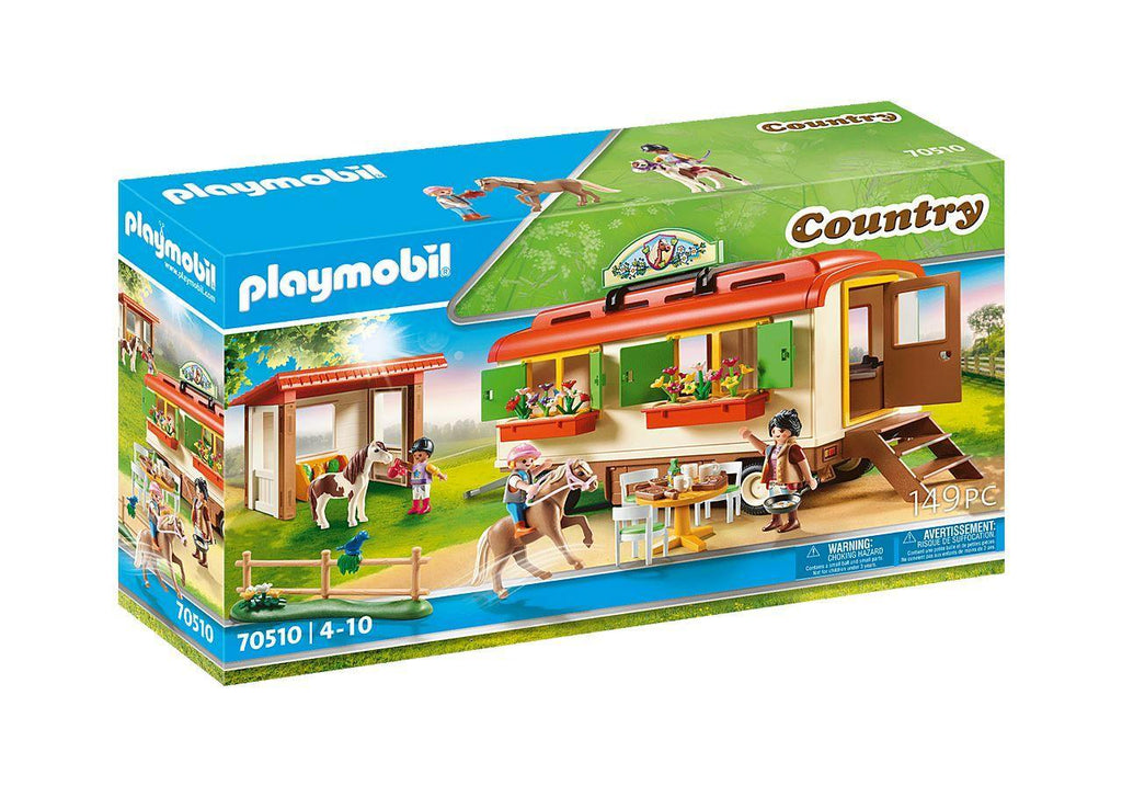 PLAYMOBIL 70510 Country Pony Shelter with Mobile Home - TOYBOX Toy Shop