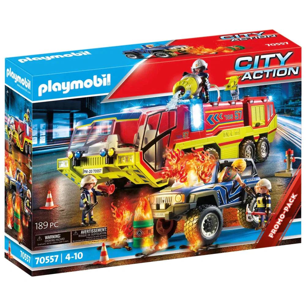 PLAYMOBIL 70557 City Action Fire Engine with Truck - TOYBOX Toy Shop