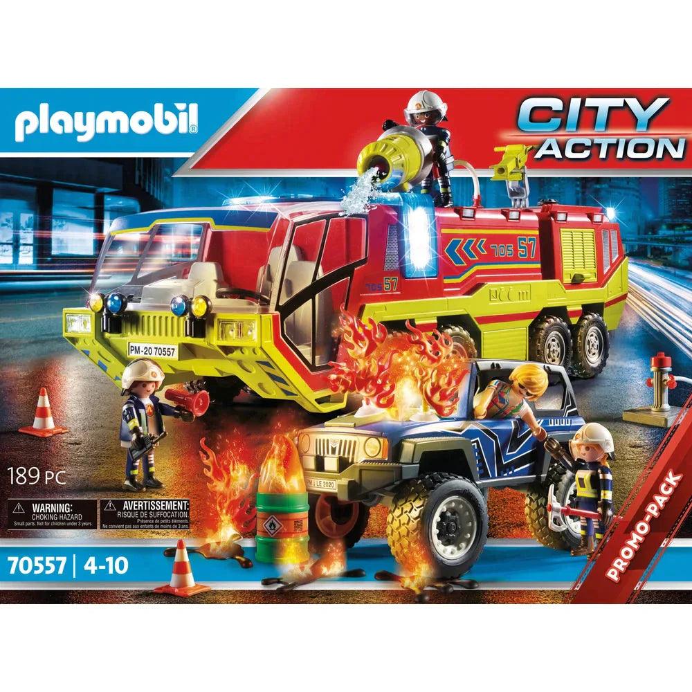 PLAYMOBIL 70557 City Action Fire Engine with Truck - TOYBOX Toy Shop