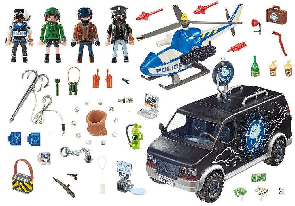 PLAYMOBIL 70575 CITY ACTION Helicopter Pursuit with Runaway Van - TOYBOX Toy Shop