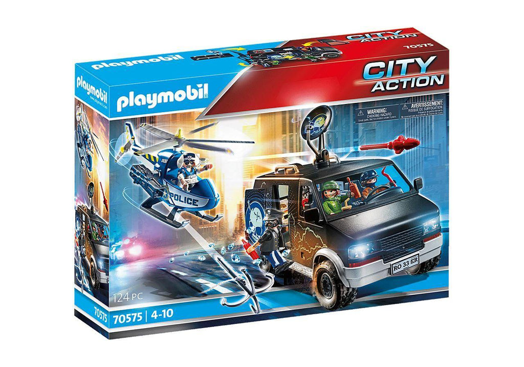 PLAYMOBIL 70575 CITY ACTION Helicopter Pursuit with Runaway Van - TOYBOX Toy Shop