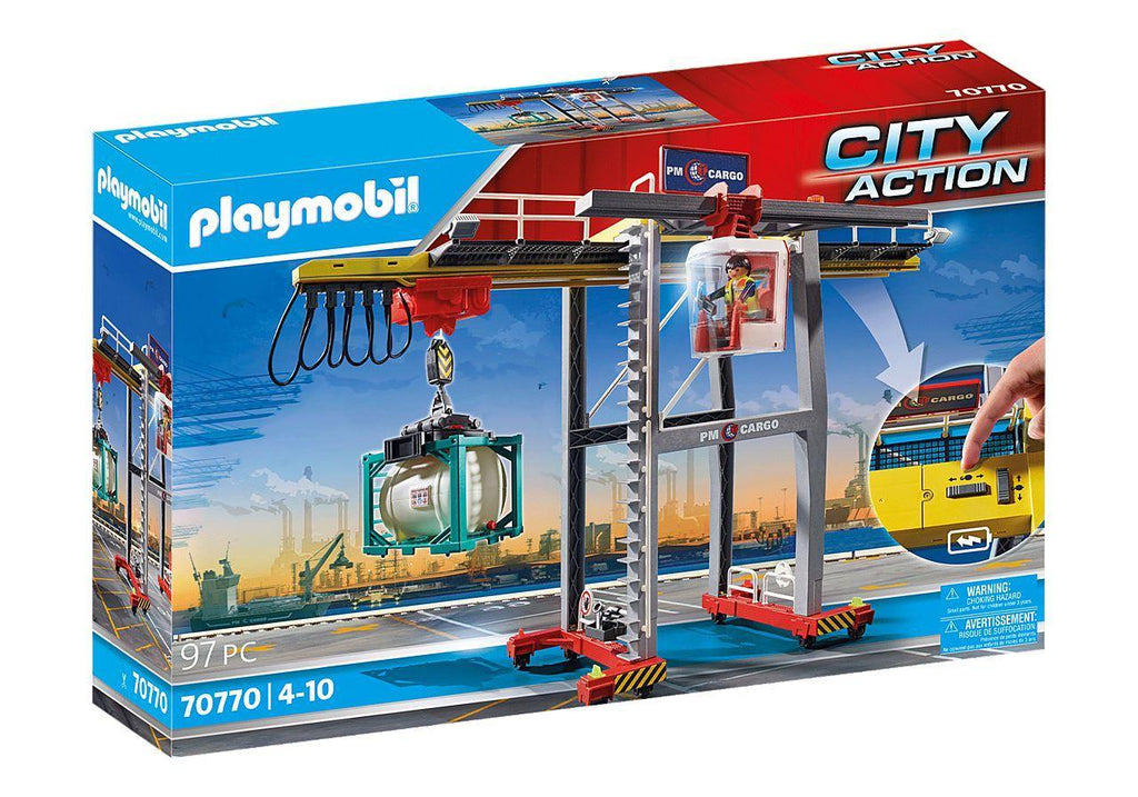 PLAYMOBIL 70770 CITY ACTION - Cargo Crane with Container - TOYBOX Toy Shop