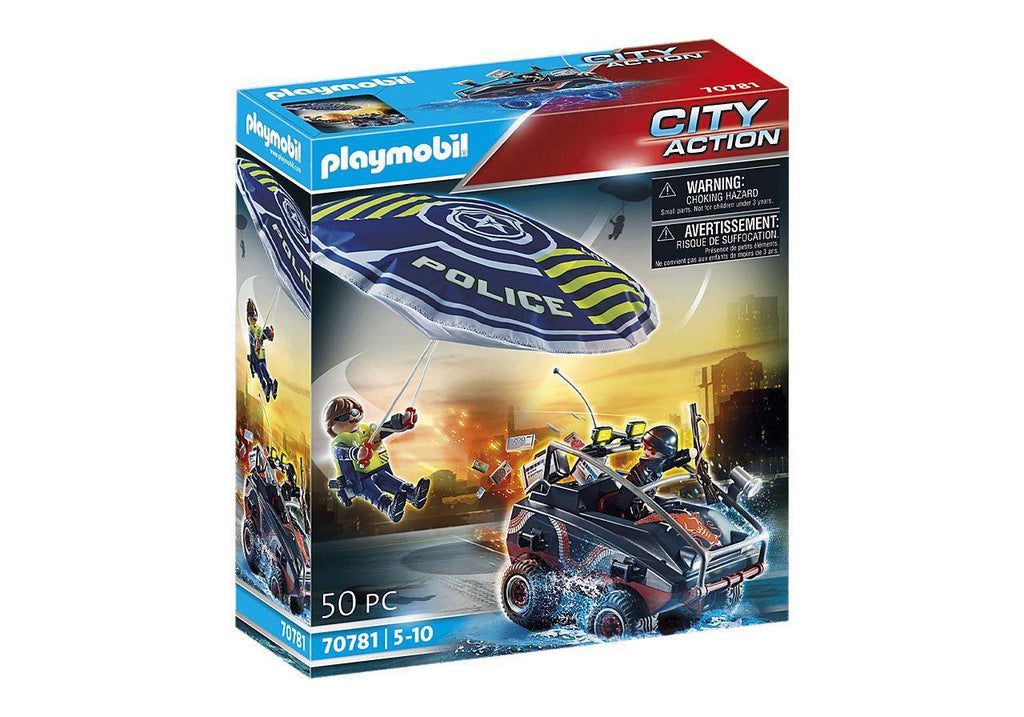 PLAYMOBIL 70781 CITY ACTION - Police Parachute with Amphibious Vehicle - TOYBOX Toy Shop