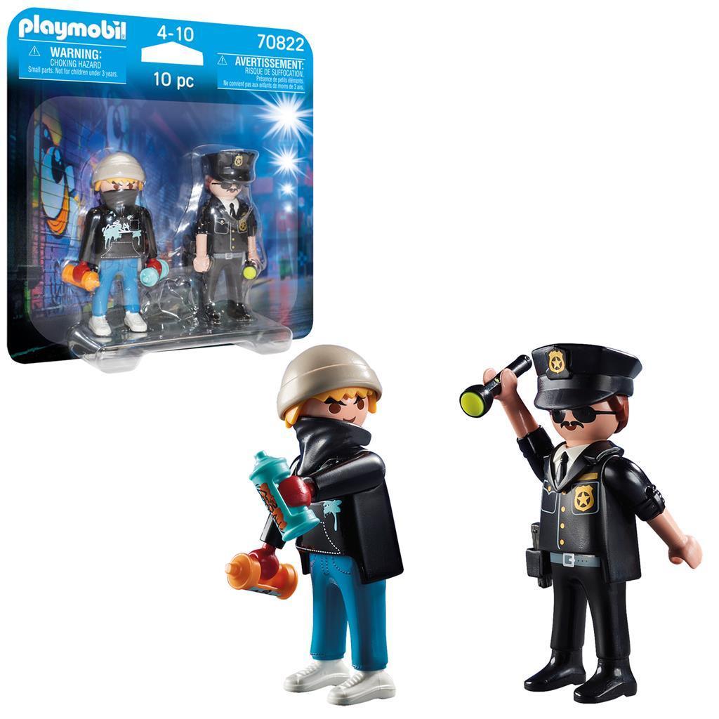 PLAYMOBIL 70822 - DuoPack Policeman and Street Artist - TOYBOX Toy Shop