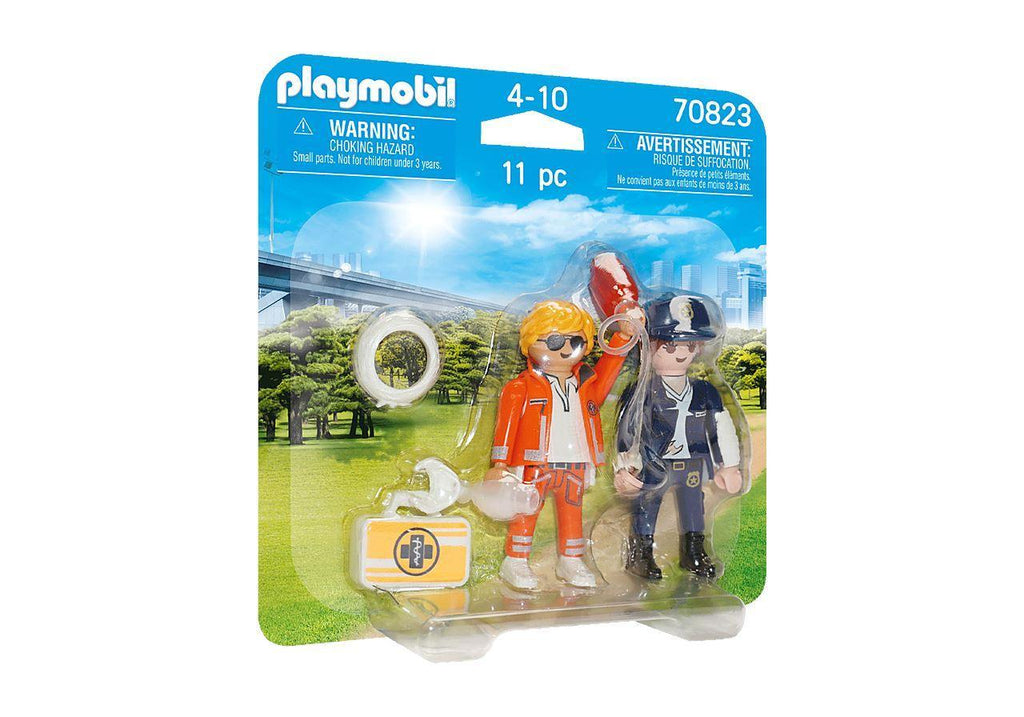 PLAYMOBIL 70823 DuoPack Doctor and Police Officer - TOYBOX Toy Shop
