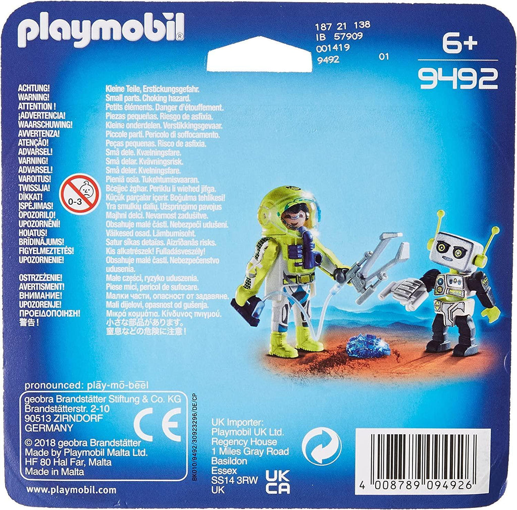 PLAYMOBIL 9492 SPACE - Astronaut and Robot Duo Pack - TOYBOX Toy Shop