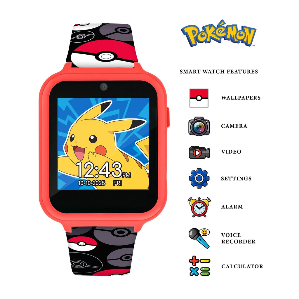 Pokémon Red Printed Character Printed Strap Smart Watch - TOYBOX Toy Shop