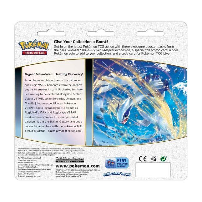 Pokémon TCG: Sword & Shield - Silver Tempest 3 Manpahy Booster Packs - TOYBOX Toy Shop