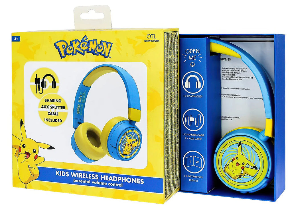 Pokémon Pikachu Wireless Kids Headphones - TOYBOX Toy Shop