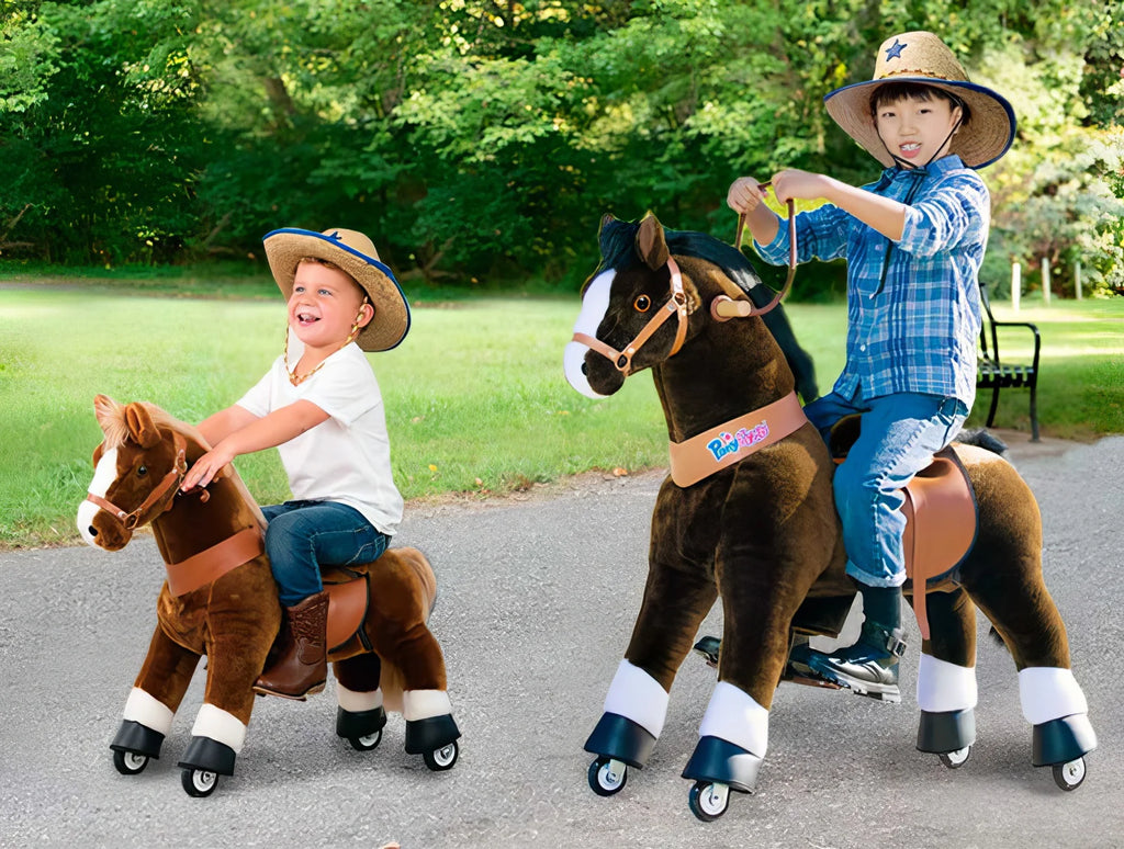 PonyCycle Mechanically Walking Ride-On - Brown Horse - Age 7+ Years - TOYBOX Toy Shop