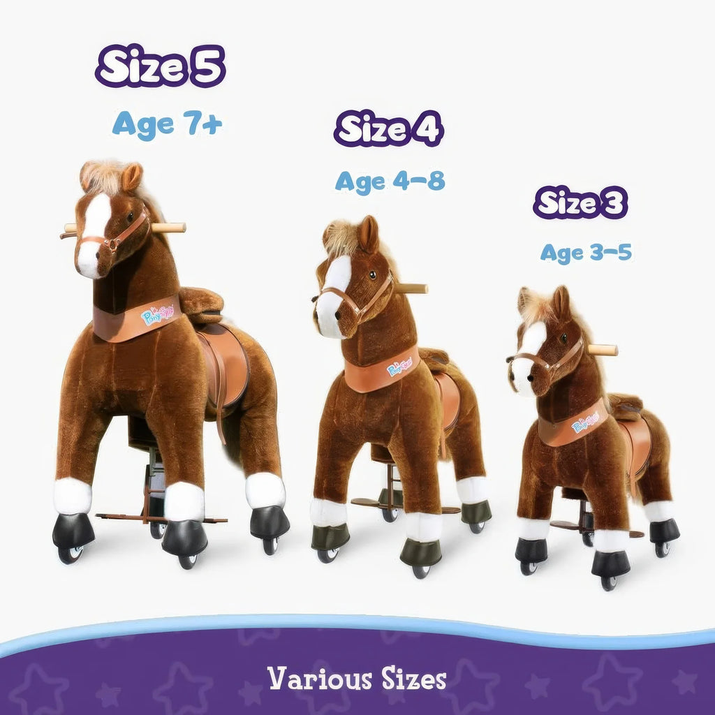 PonyCycle Mechanically Walking Ride-On - Brown Horse - Age 7+ Years - TOYBOX Toy Shop