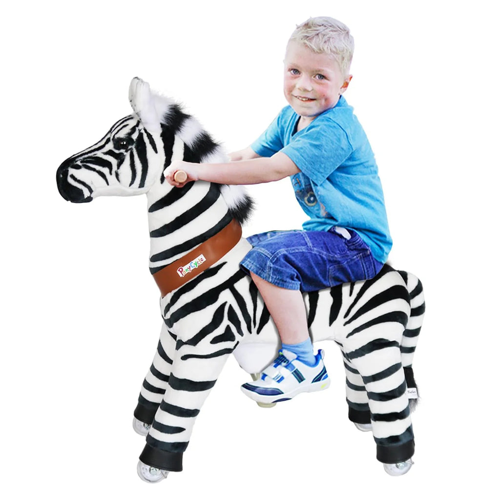 PonyCycle Mechanically Walking Ride-On - Zebra - Age 3-5 Years - TOYBOX Toy Shop