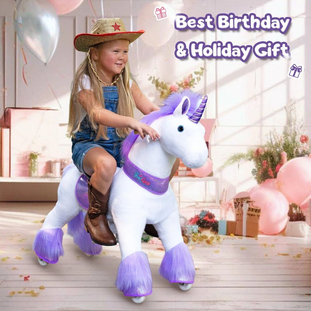 PonyCycle Mechanically Walking Ride-On Purple Unicorn - TOYBOX Toy Shop