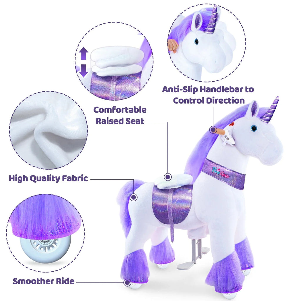 PonyCycle Mechanically Walking Ride-On Purple Unicorn - TOYBOX Toy Shop