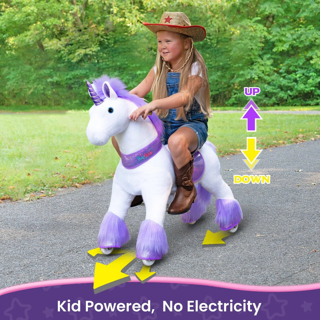 PonyCycle Mechanically Walking Ride-On Purple Unicorn - TOYBOX Toy Shop