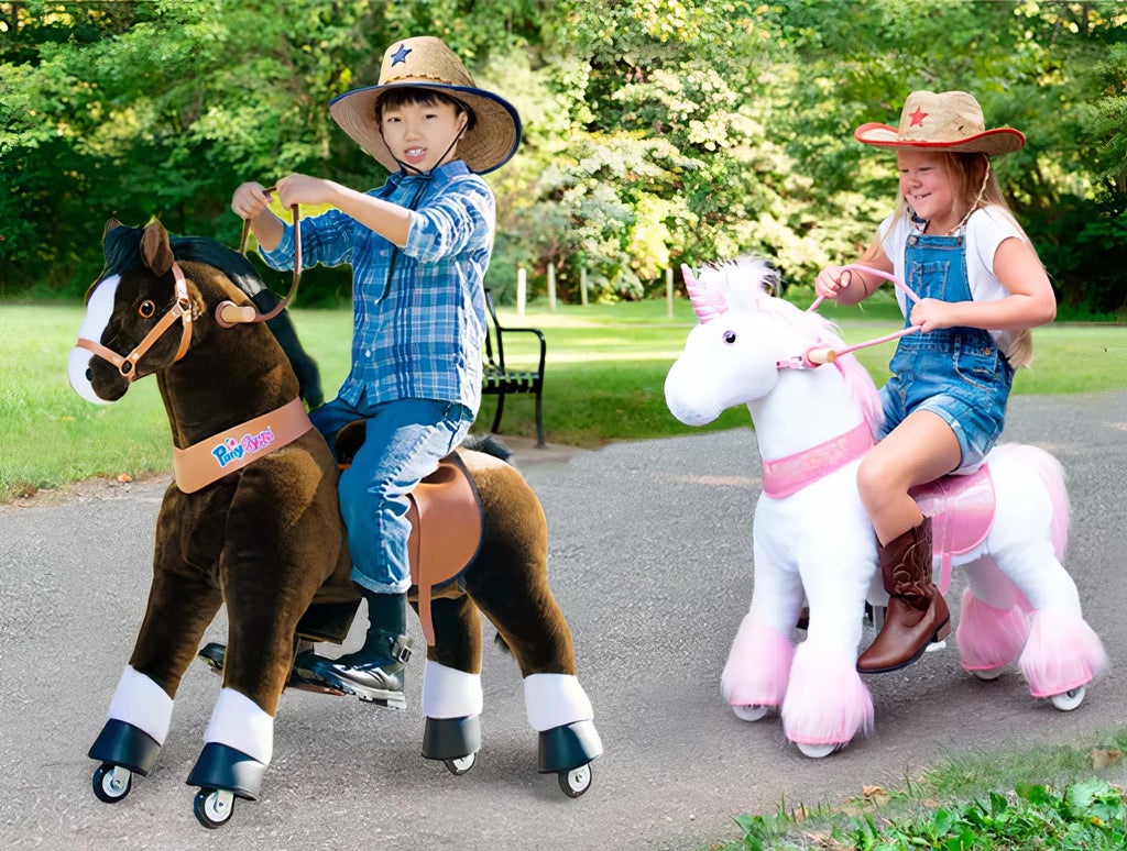 PonyCycle Mechanically Walking Ride-On Black Horse - Ages 3-5 - TOYBOX Toy Shop