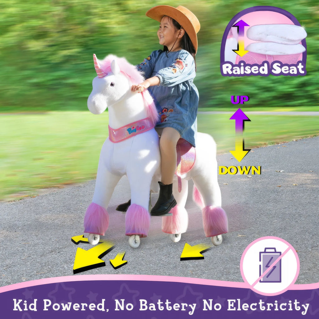 PonyCycle Ride-On Walking Toy Unicorn Plush for a Age 7+ Years - TOYBOX Toy Shop