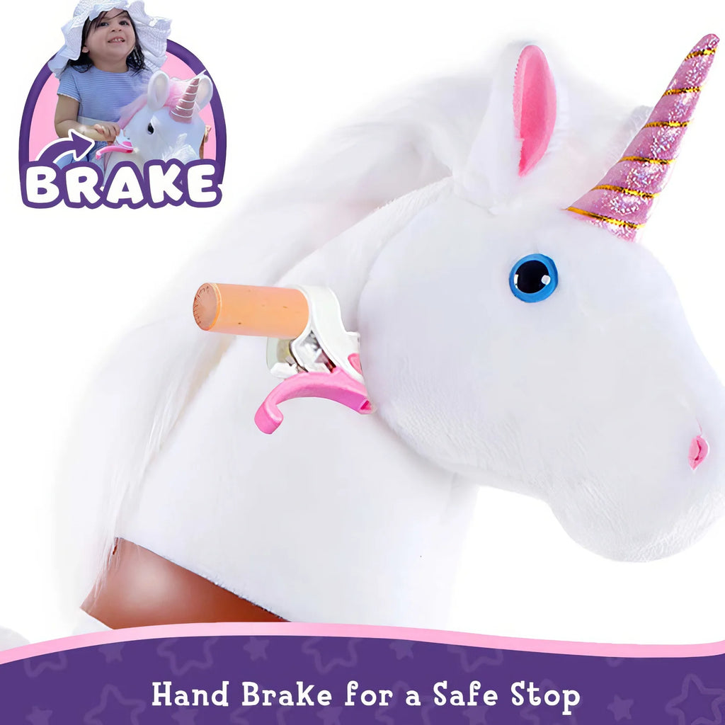 PonyCycle Mechanically Walking Ride-On White Unicorn - Age 7+ - TOYBOX Toy Shop