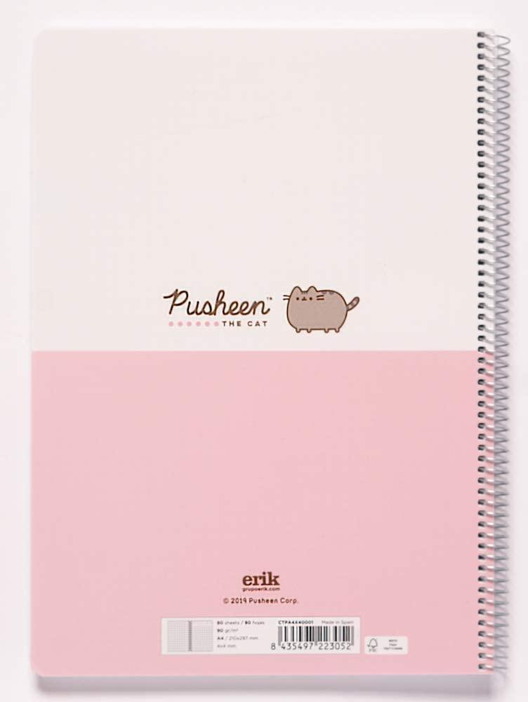 Pusheen Spiral Notebook A4, Pusheen Rose Collection - TOYBOX Toy Shop