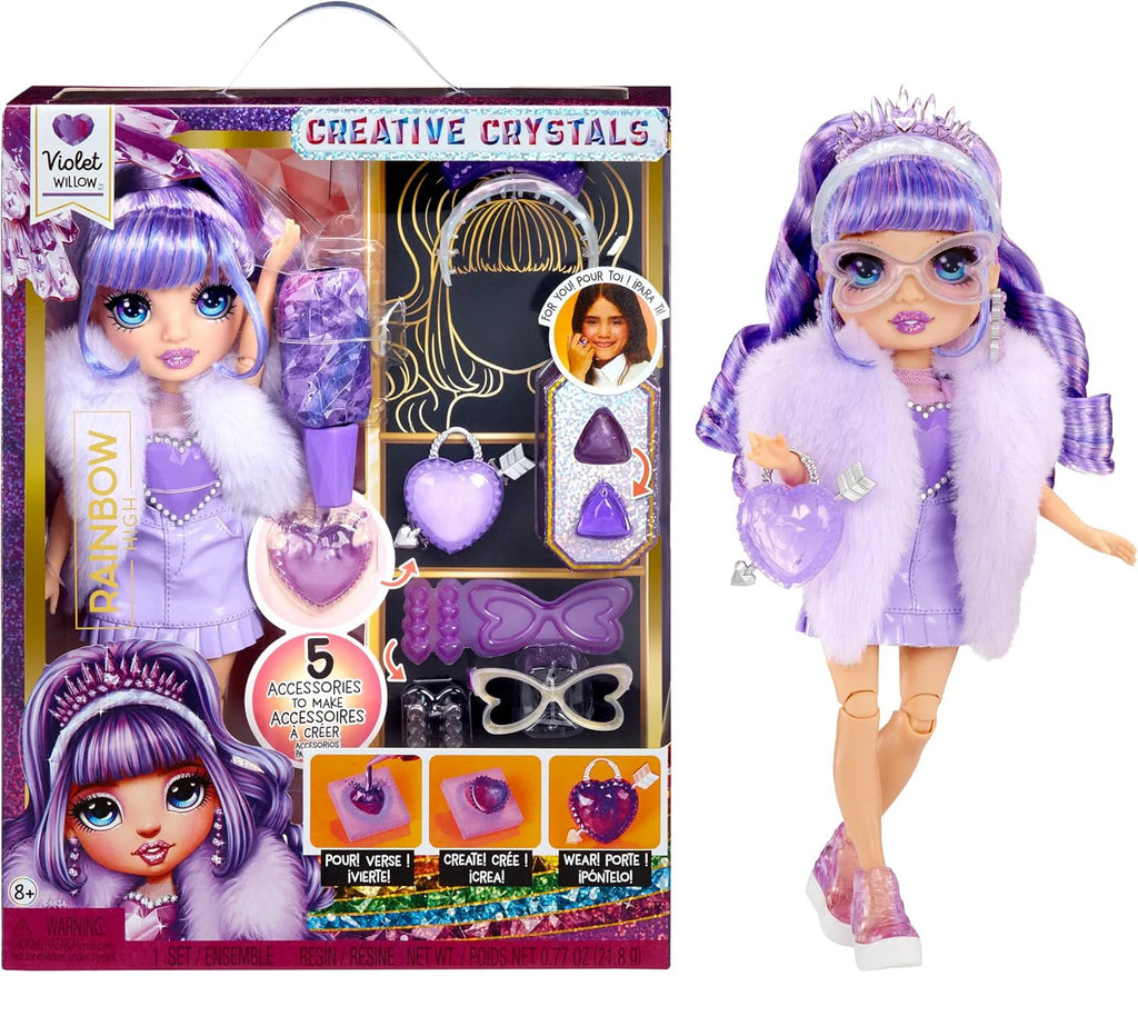 Rainbow High Crystal Fashion Doll - Violet - TOYBOX Toy Shop