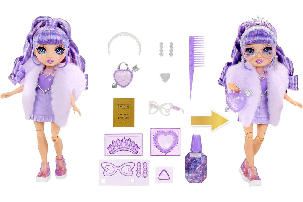 Rainbow High Crystal Fashion Doll - Violet - TOYBOX Toy Shop