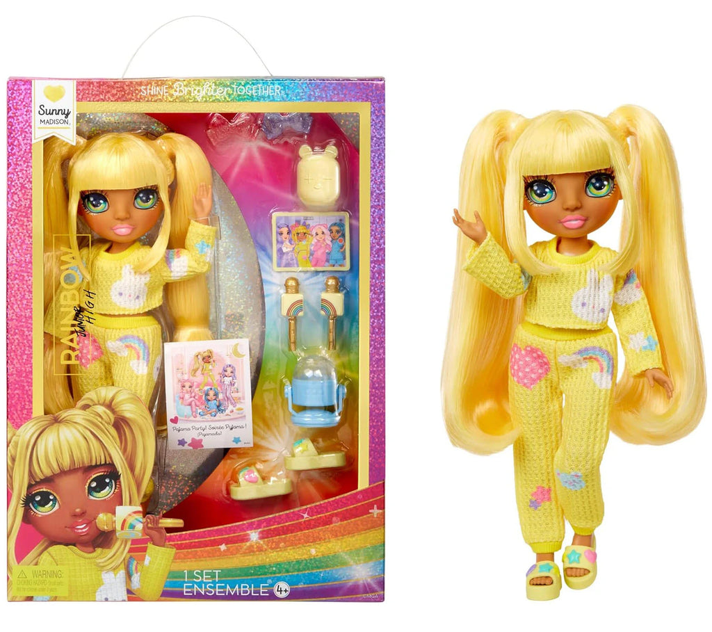 Rainbow High Junior High PJ Party Fashion Doll - Sunny - TOYBOX Toy Shop