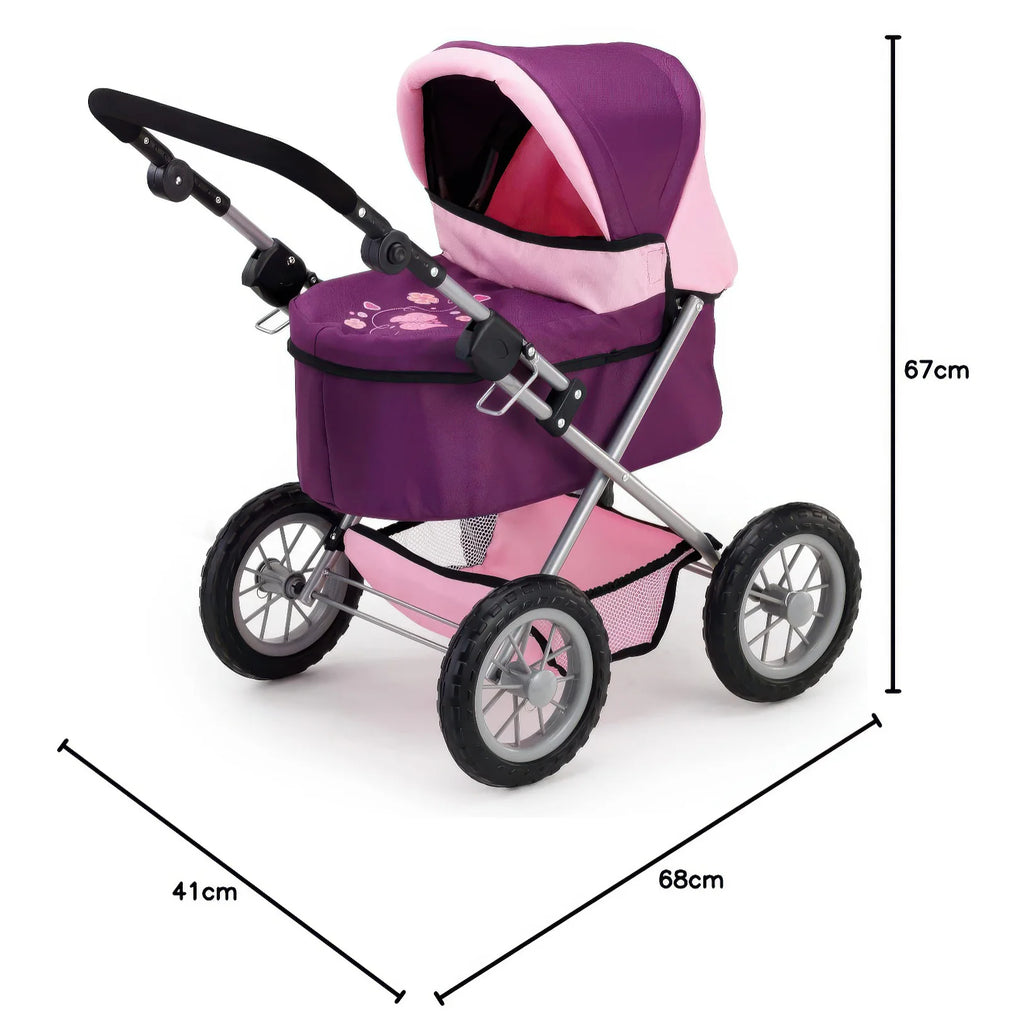 Bayer Dolls Pram Trendy Foldable Stroller with Bag - TOYBOX Toy Shop