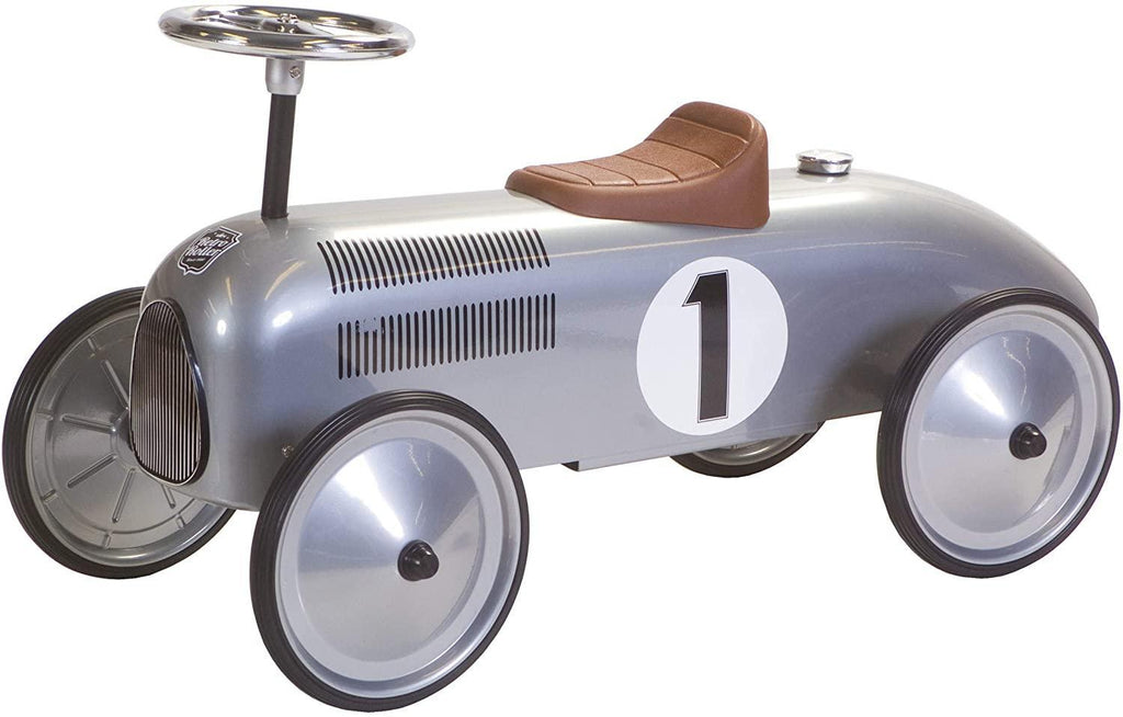 Retro Roller Jean Push Car - Silver - TOYBOX Toy Shop