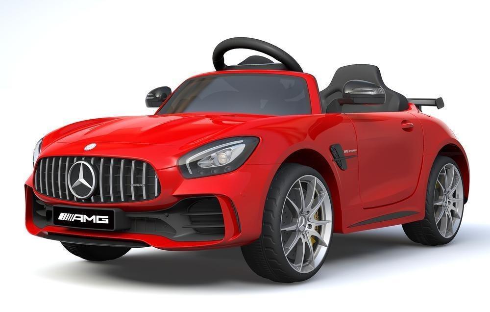 RICCO 6V 4.5A Two Motors Mercedes Benz GTR AMG Licenced Battery Powered Kids Electric Ride On Toy Car, Red - TOYBOX Toy Shop