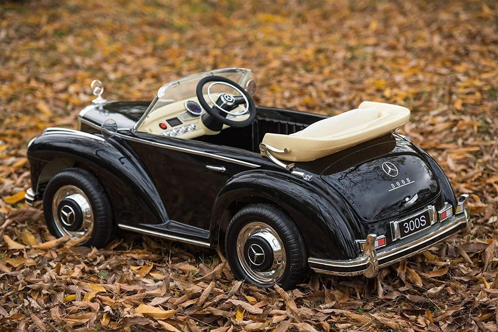 Ricco CLASSIC Mercedes Benz 300S (W188) 12V Battery Electric Ride-On Car Black X-Display - TOYBOX Toy Shop