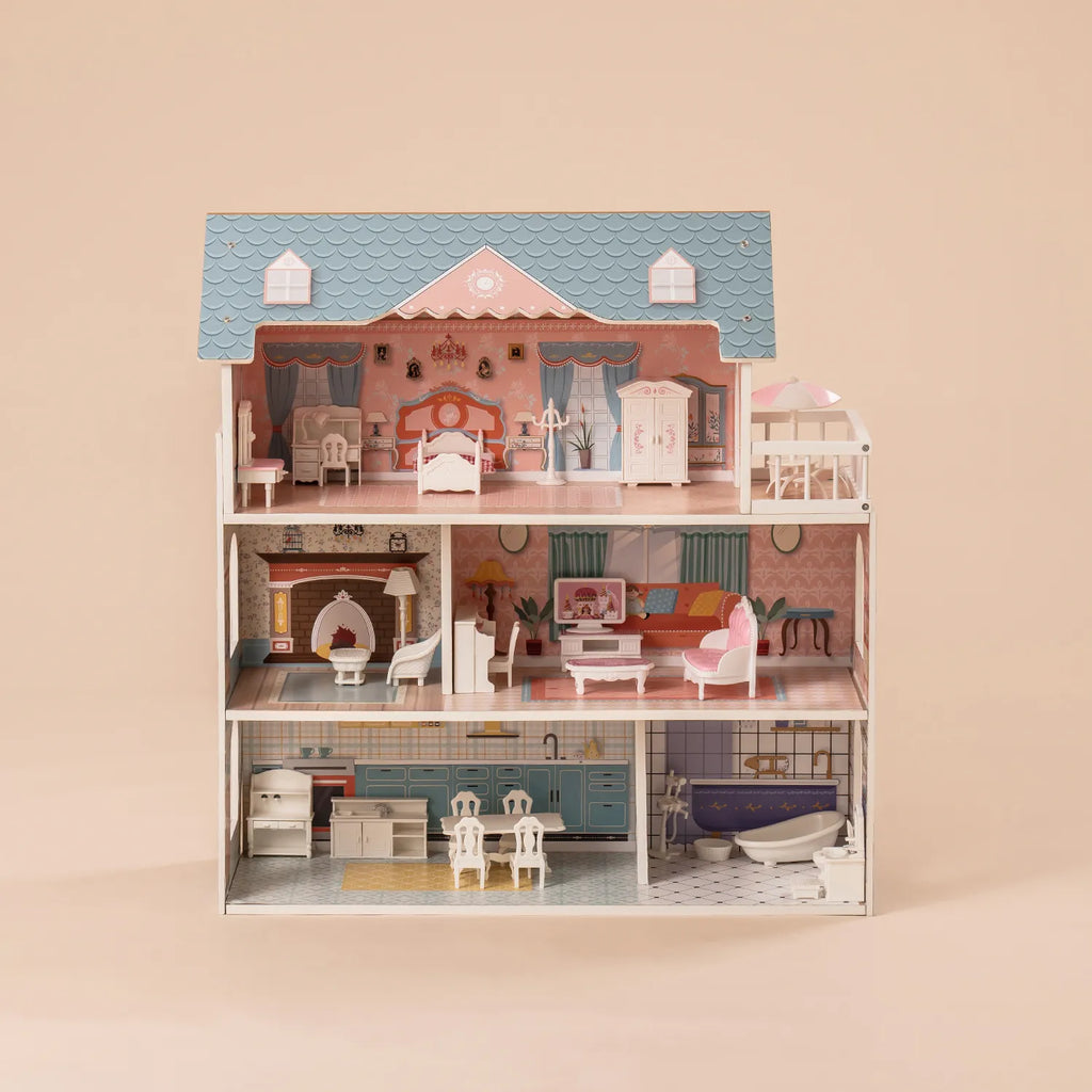 ROBUD Wooden Dollhouse with Furniture - TOYBOX Toy Shop