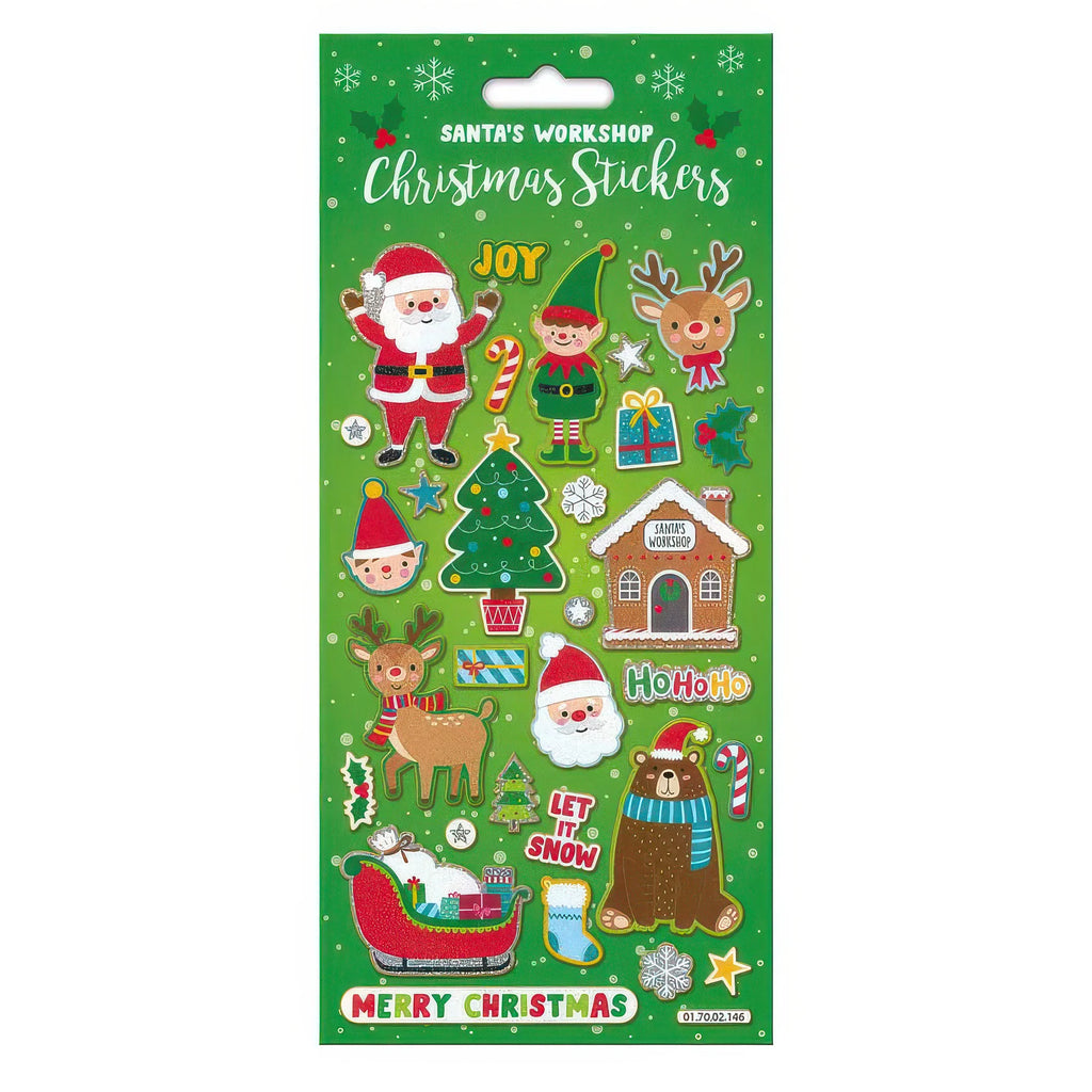 Santa's Workshop Christmas Foil Stickers Pack - TOYBOX Toy Shop