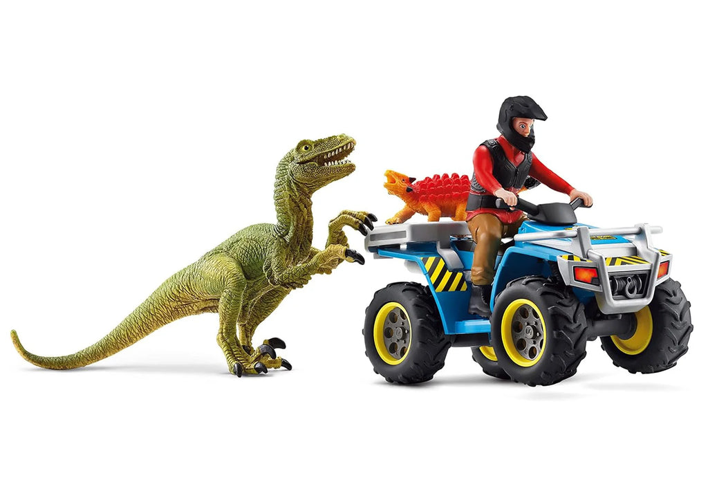 Schleich 41466 Quad Escape From Velociraptor Dinosaurs - TOYBOX Toy Shop