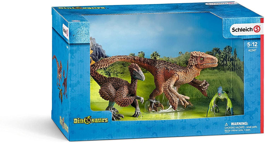 Schleich 42347 Dinosaurs Feathered Raptors Figures - TOYBOX Toy Shop