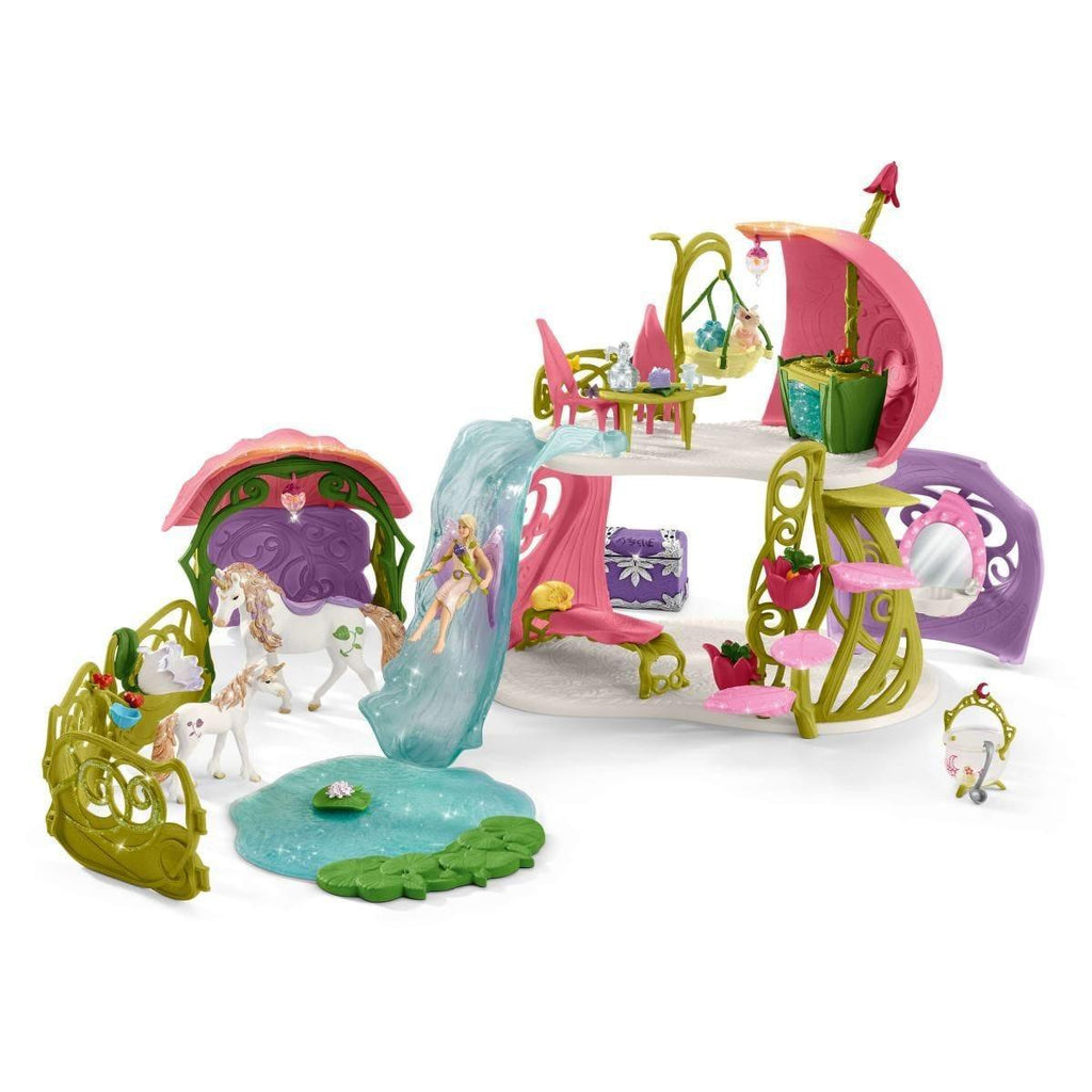 Schleich 42445 Glittering Flower House With Unicorns - TOYBOX Toy Shop