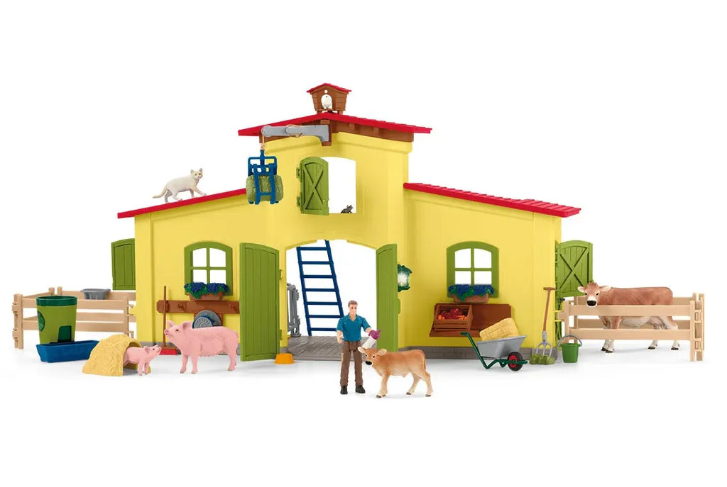 Schleich 42605 Large Farm With Animals and Accessories - TOYBOX Toy Shop