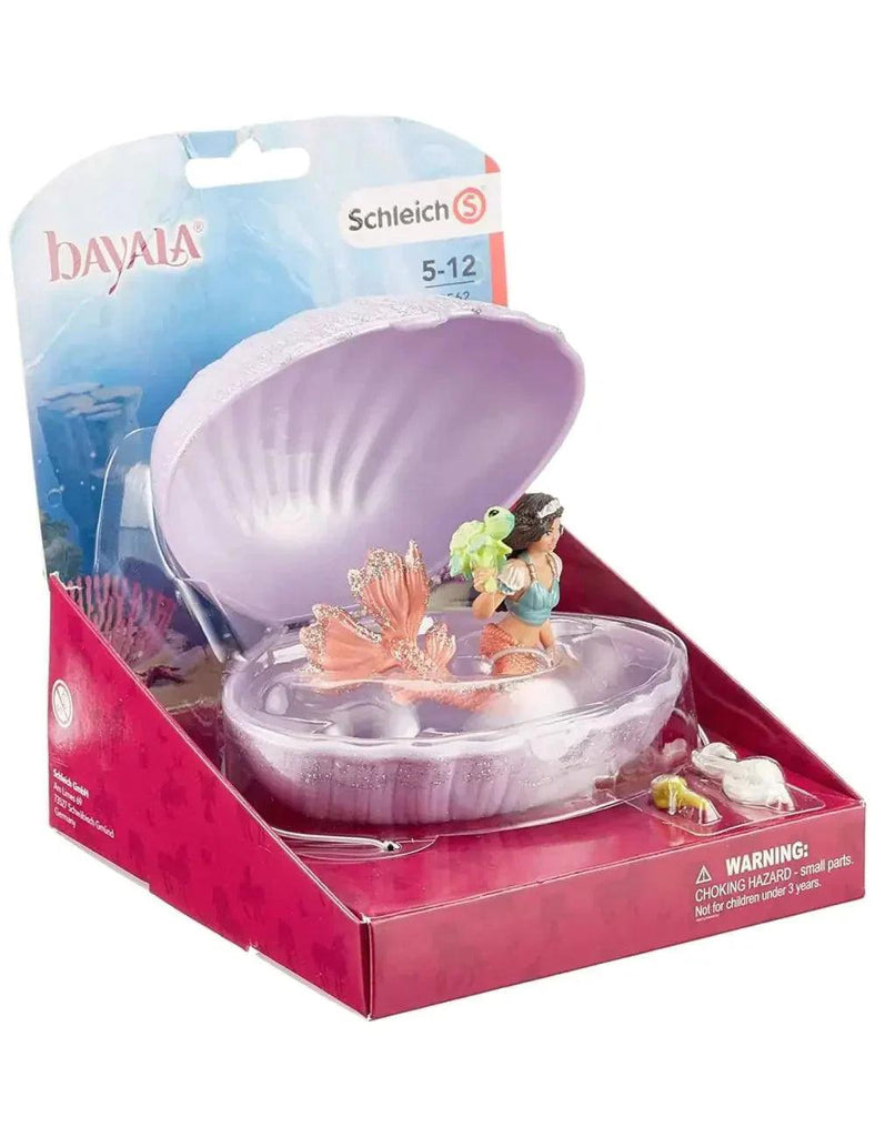 Schleich 70562 Mermaid With Baby Turtle in Shell Figure - TOYBOX Toy Shop