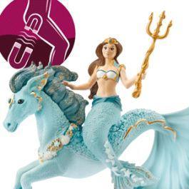 Schleich 70594 Mermaid Eyela On Underwater Horse Figure - TOYBOX Toy Shop