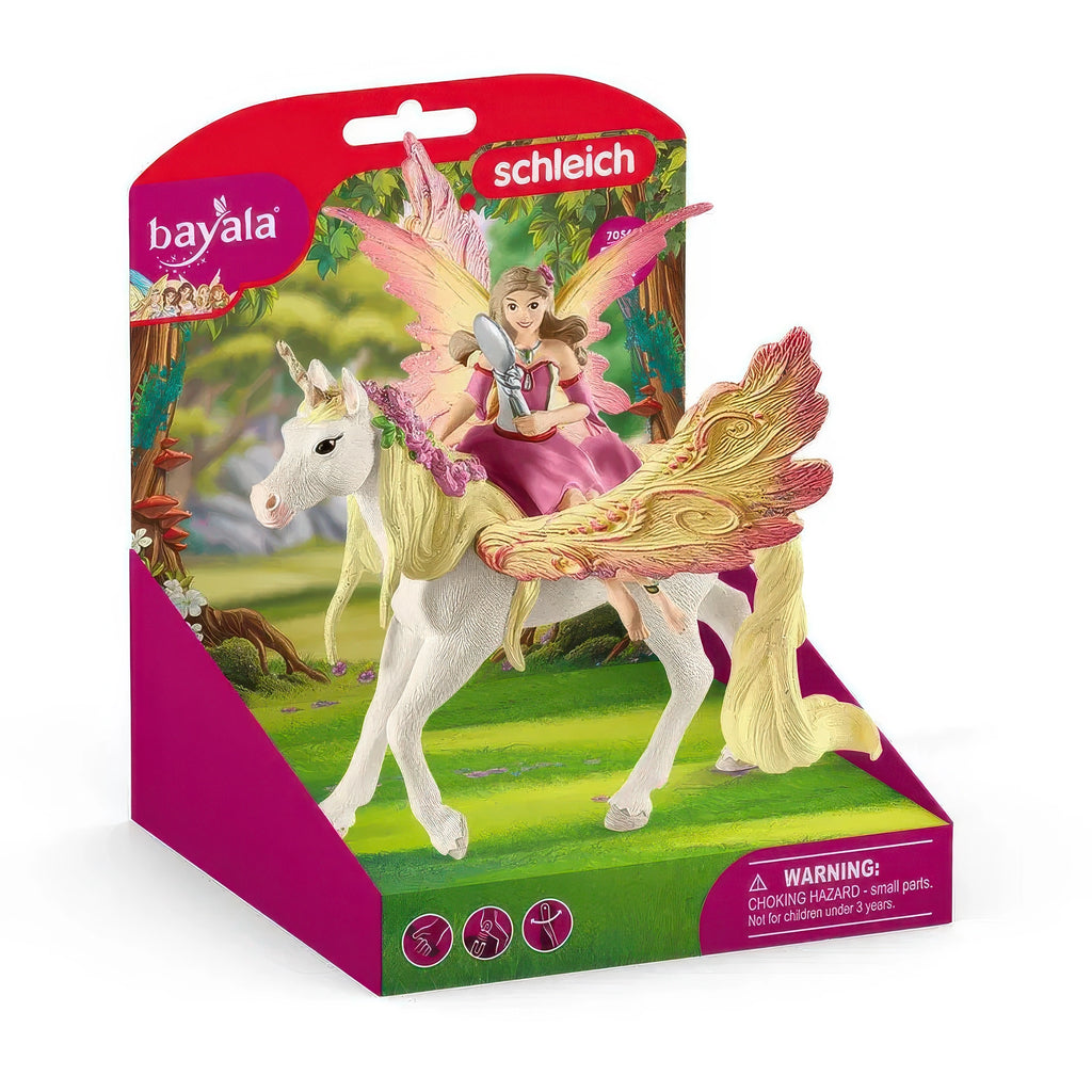 SCHLEICH 70568 Fairy Feya with Pegasus Unicorn Figure - TOYBOX Toy Shop