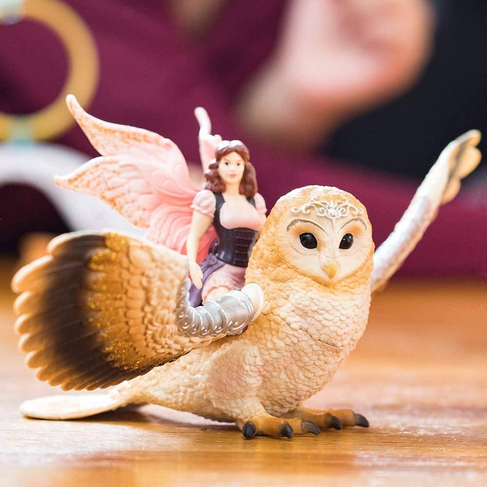 Schleich Fairy in Flight on Glam-Owl - TOYBOX Toy Shop