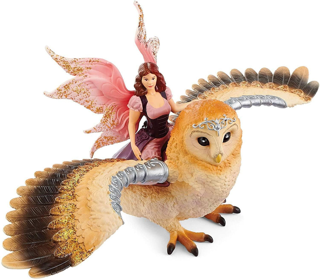 Schleich Fairy in Flight on Glam-Owl - TOYBOX Toy Shop