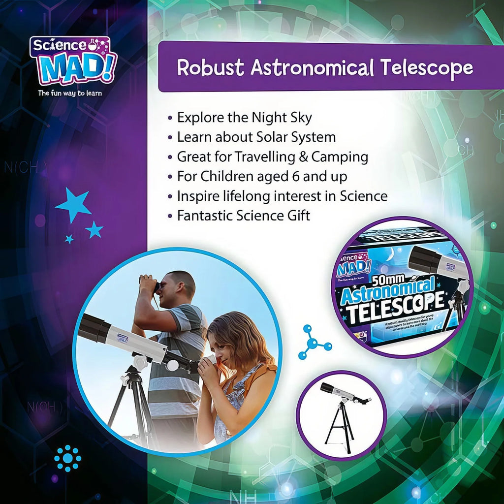 Science Mad 50mm Astronomical Telescope - TOYBOX Toy Shop