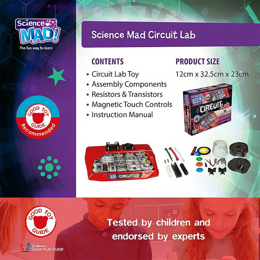 Science Mad Circuit Lab Kit with 50+ Experiments - TOYBOX Toy Shop