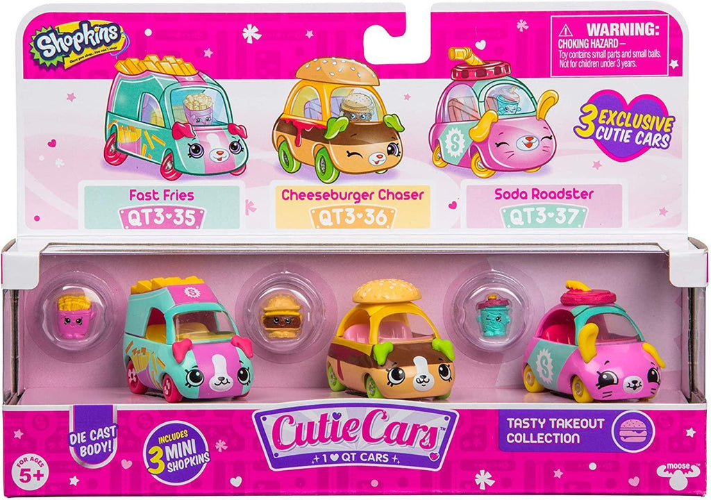 Shopkins Cutie Cars 3-Cars Pack - Assortment - TOYBOX Toy Shop